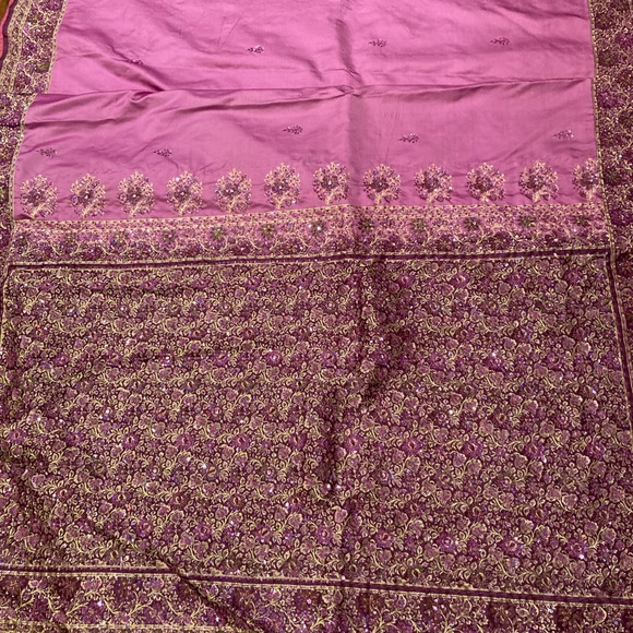 Pink Indian Silk Saree/Sari - Picture 4 of 8